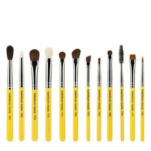 Cargar imagen en el visor de la galería, BDELLIUM STUDIO EYES 12PC. BRUSH SET WITH ROLL-UP POUCH STUDIO (kit de brochas para ojos)