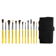 Cargar imagen en el visor de la galería, BDELLIUM STUDIO EYES 12PC. BRUSH SET WITH ROLL-UP POUCH STUDIO (kit de brochas para ojos)