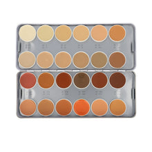 Cargar imagen en el visor de la galería, Kryolan Camouflage Creme 24 Palette
